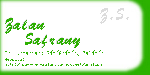 zalan safrany business card